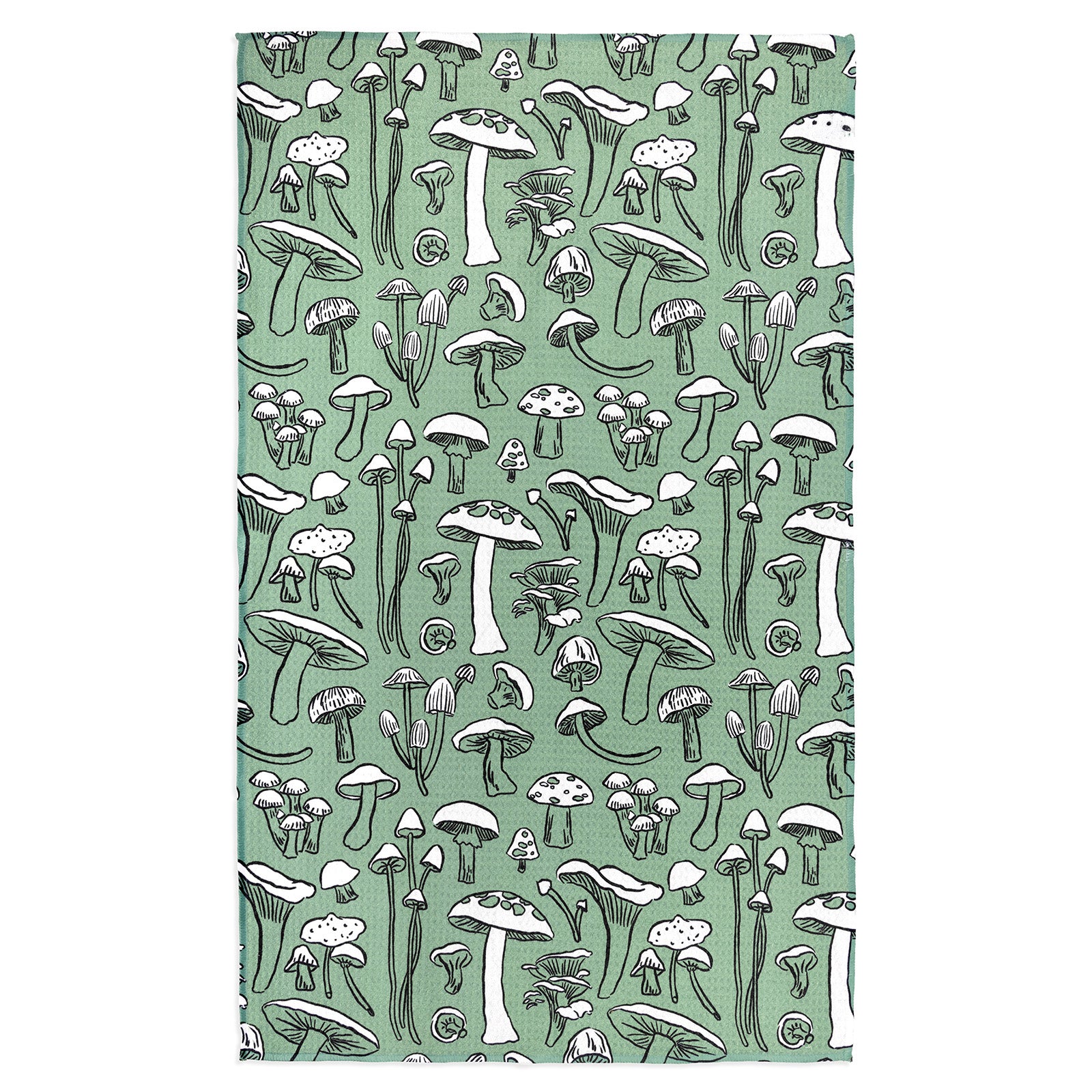 MÜkitchen VIBE Premium Quick Dry Dual Sided Recycled Towel, Mushroom Medley, 18" x 30"