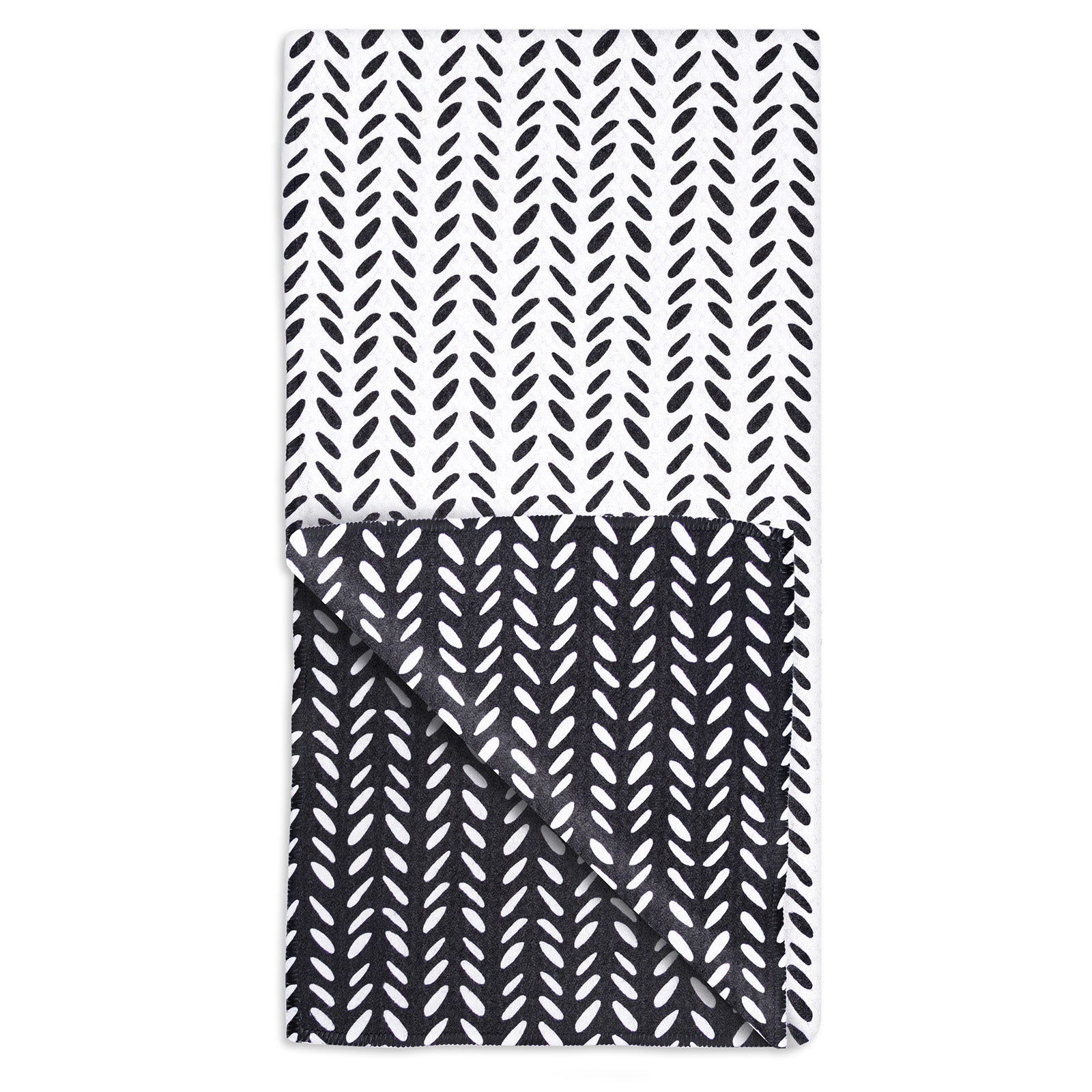 MÜkitchen VIBE Premium Quick Dry Dual Sided Recycled Towel, Herringbone, 18" x 30"