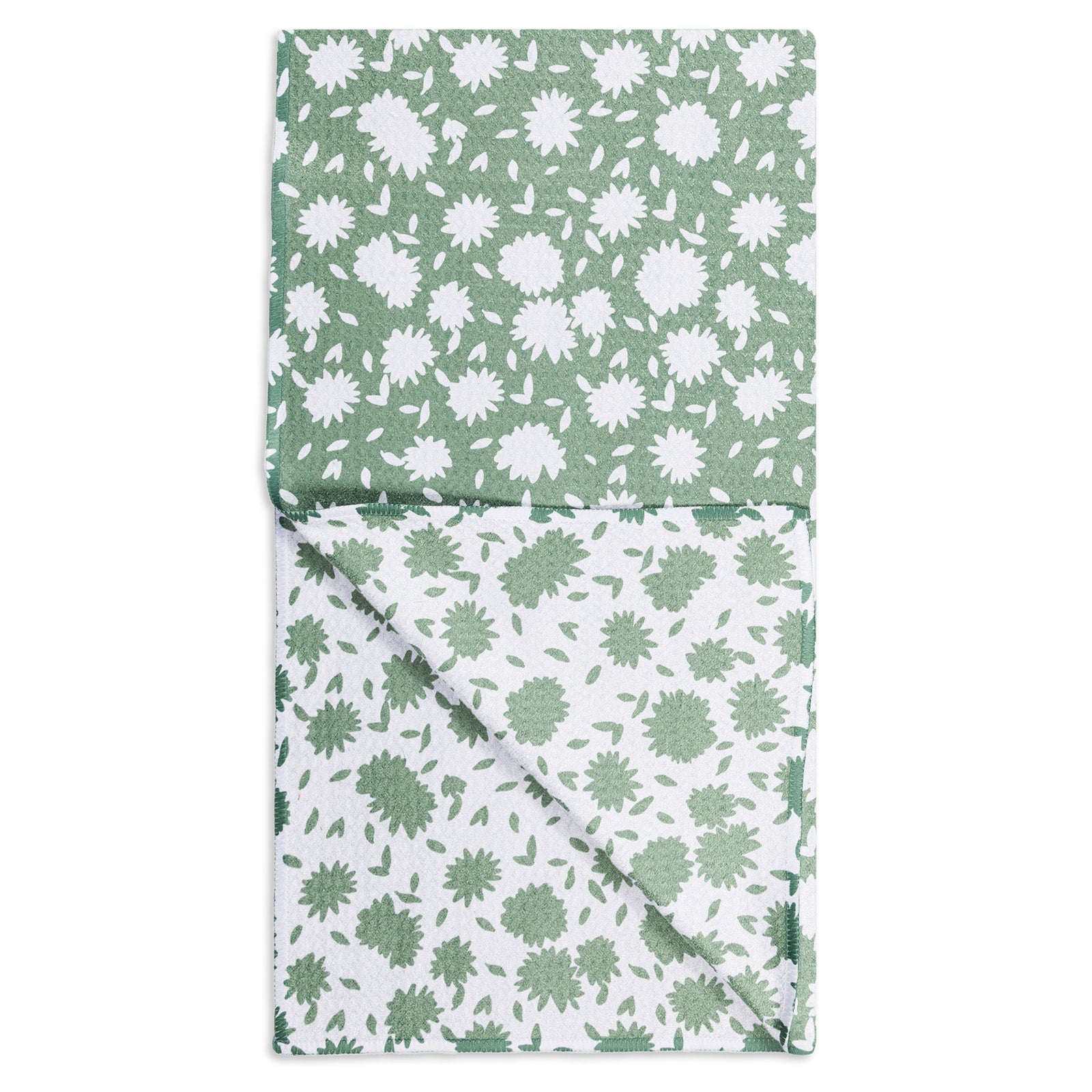 MÜkitchen VIBE Premium Quick Dry Dual Sided Recycled Towel, Aster Green, 18" x 30"