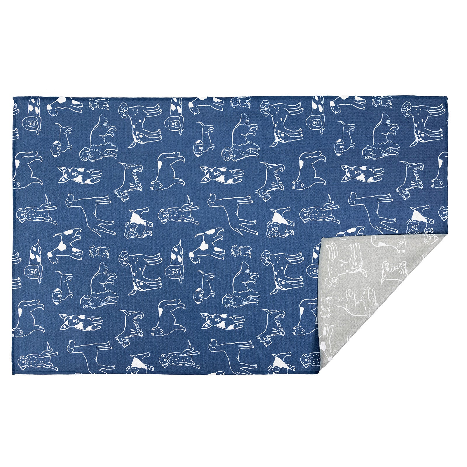 MÜkitchen VIBE Premium Quick Dry Dual Sided Recycled Towel, Dogs, 18" x 30"