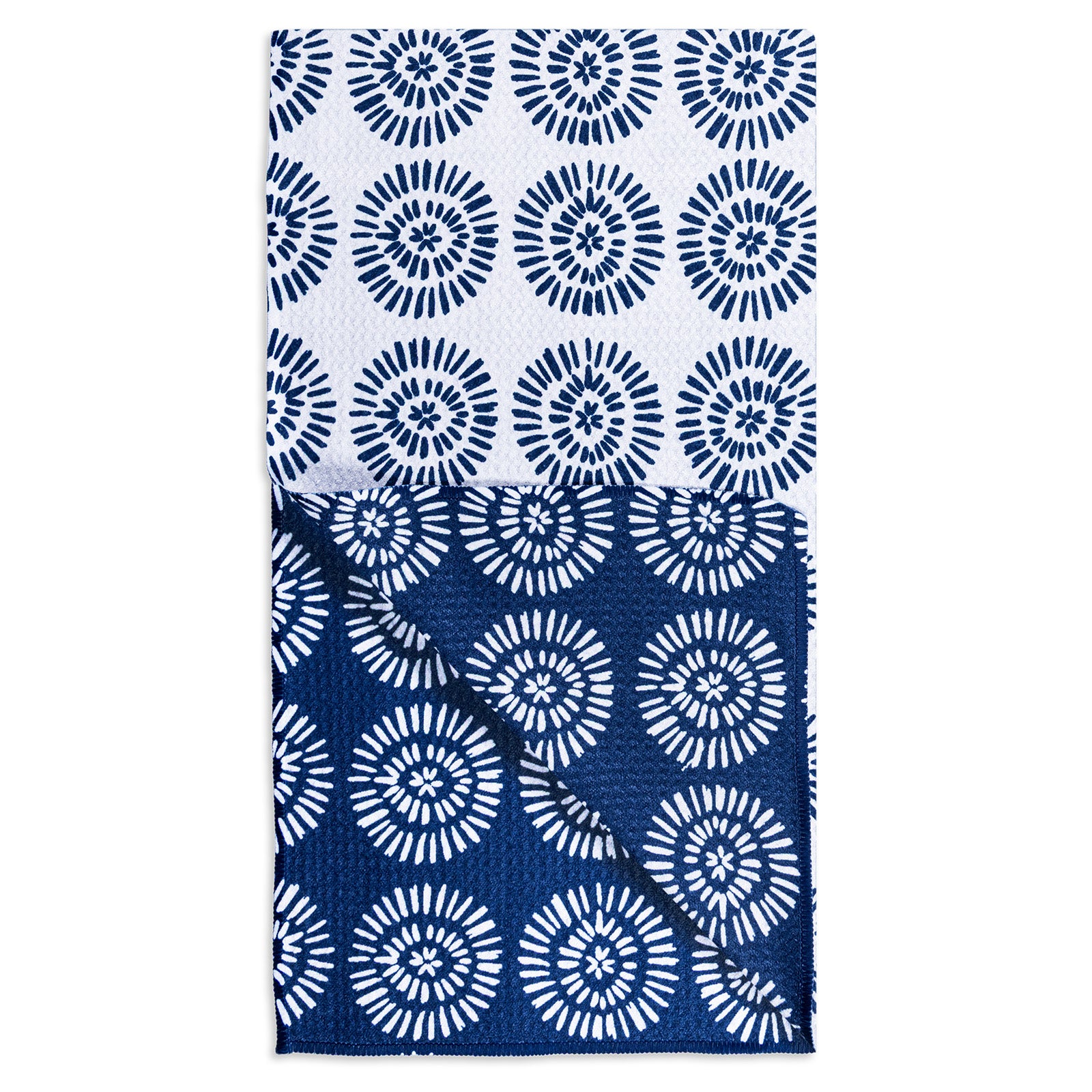 MÜkitchen VIBE Premium Quick Dry Dual Sided Recycled Towel, Radial Blue, 18" x 30"