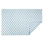 MÜkitchen VIBE Premium Quick Dry Dual Sided Recycled Towel, Checker Blue, 18" x 30"