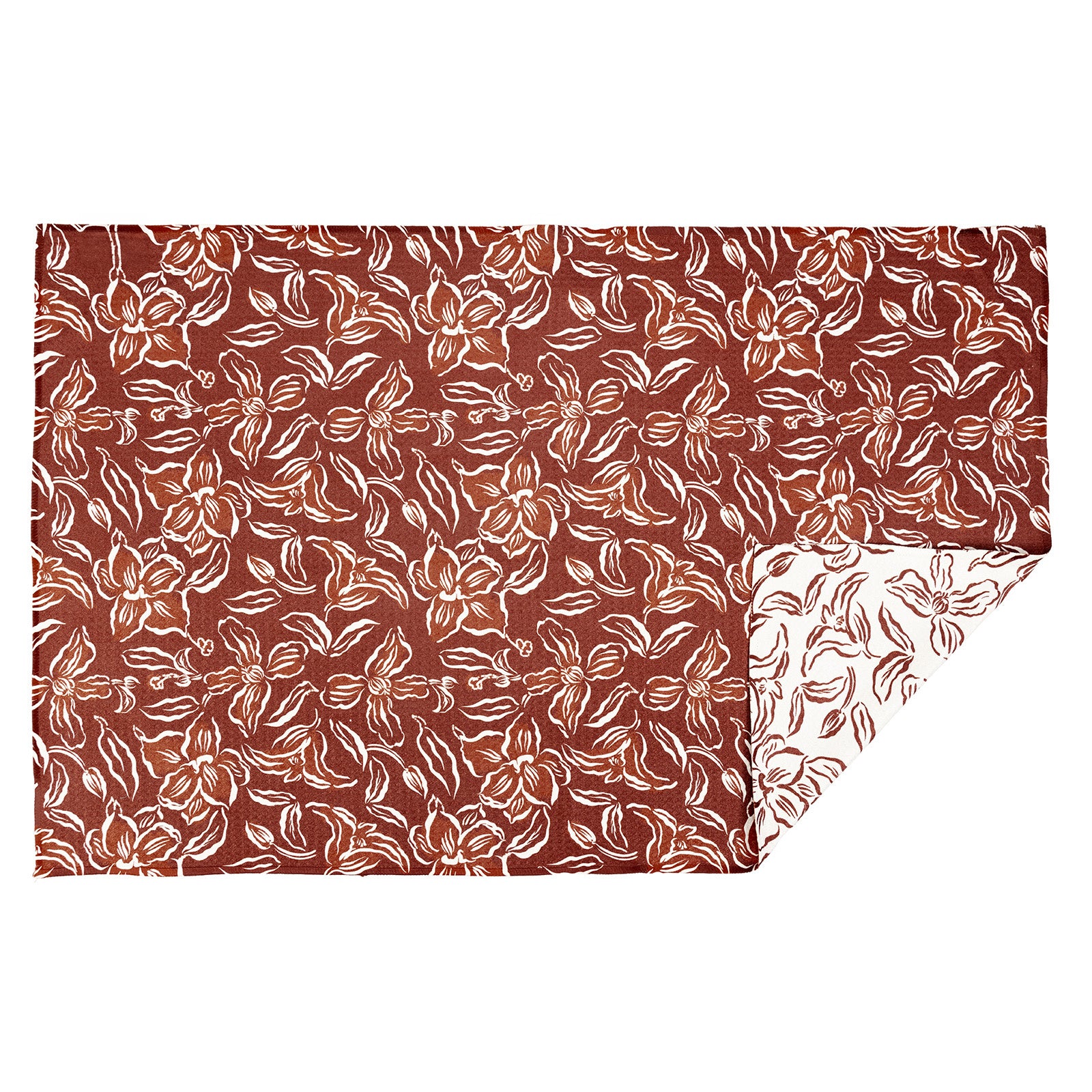 MÜkitchen VIBE Premium Quick Dry Dual Sided Recycled Towel, Water Lily Red, 18" x 30"