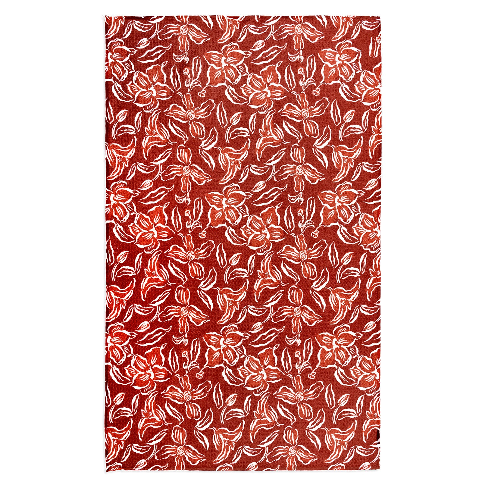 MÜkitchen VIBE Premium Quick Dry Dual Sided Recycled Towel, Water Lily Red, 18" x 30"