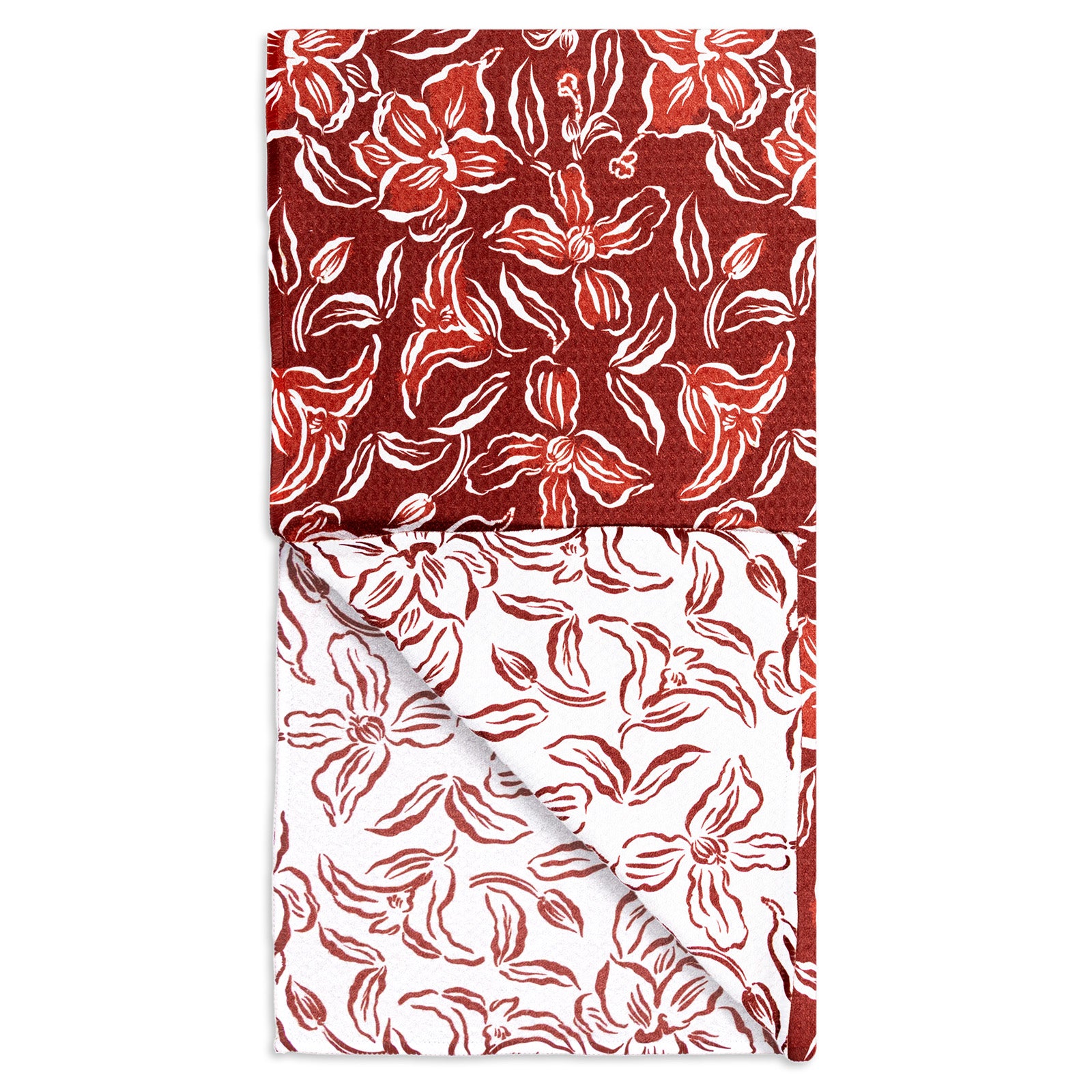 MÜkitchen VIBE Premium Quick Dry Dual Sided Recycled Towel, Water Lily Red, 18" x 30"