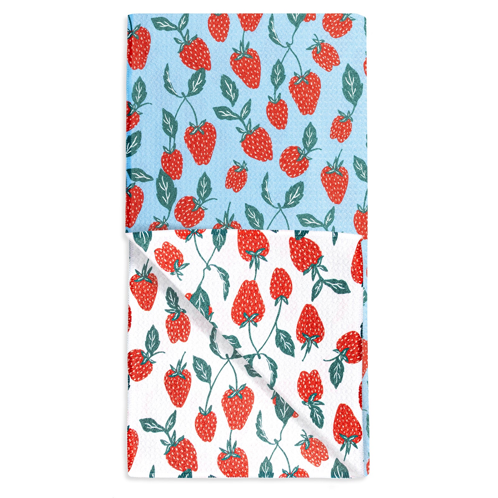 MÜkitchen VIBE Premium Quick Dry Dual Sided Recycled Towel, Strawberry Vine, 18" x 30"