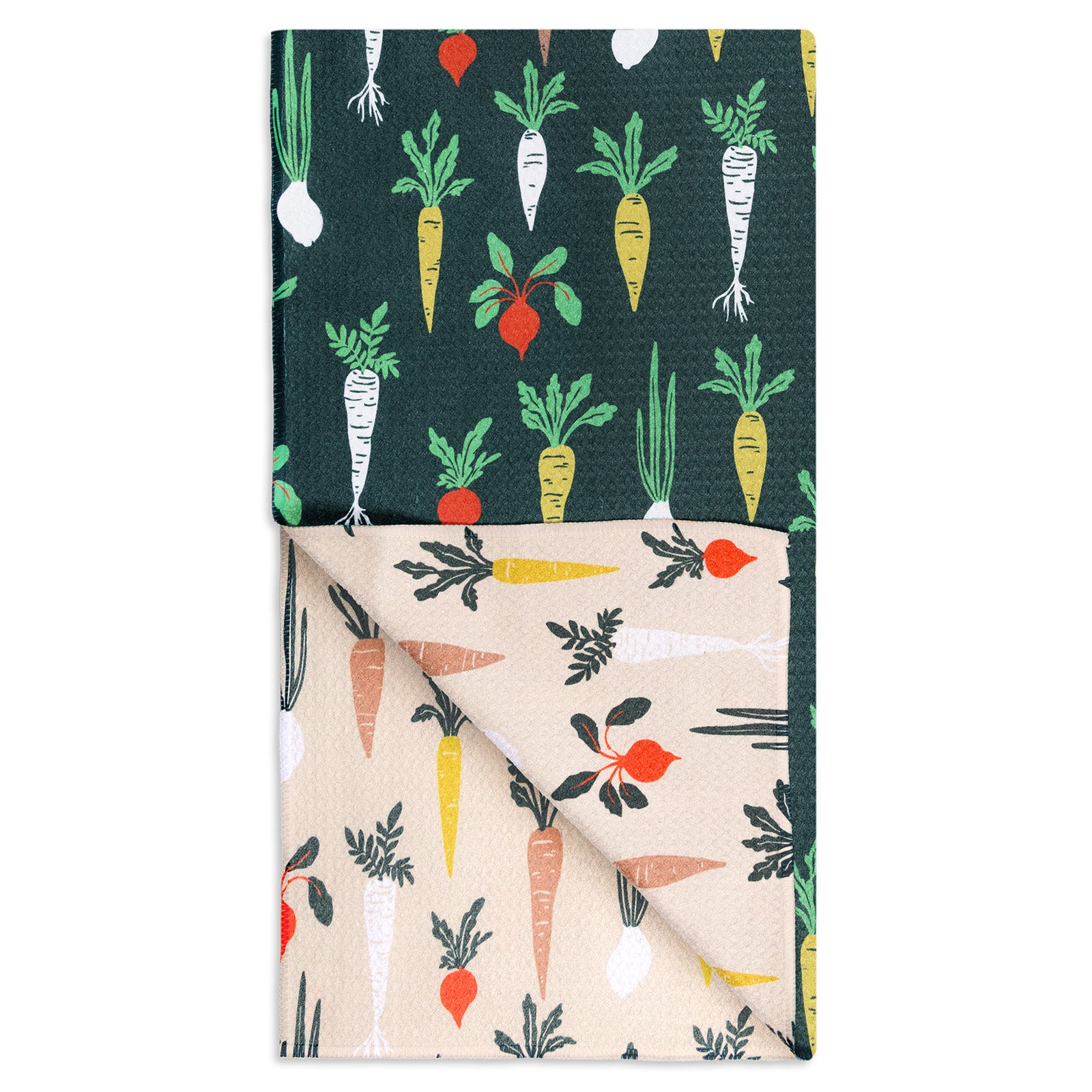 MÜkitchen VIBE Premium Quick Dry Dual Sided Recycled Towel, Root Vegetable, 18" x 30"