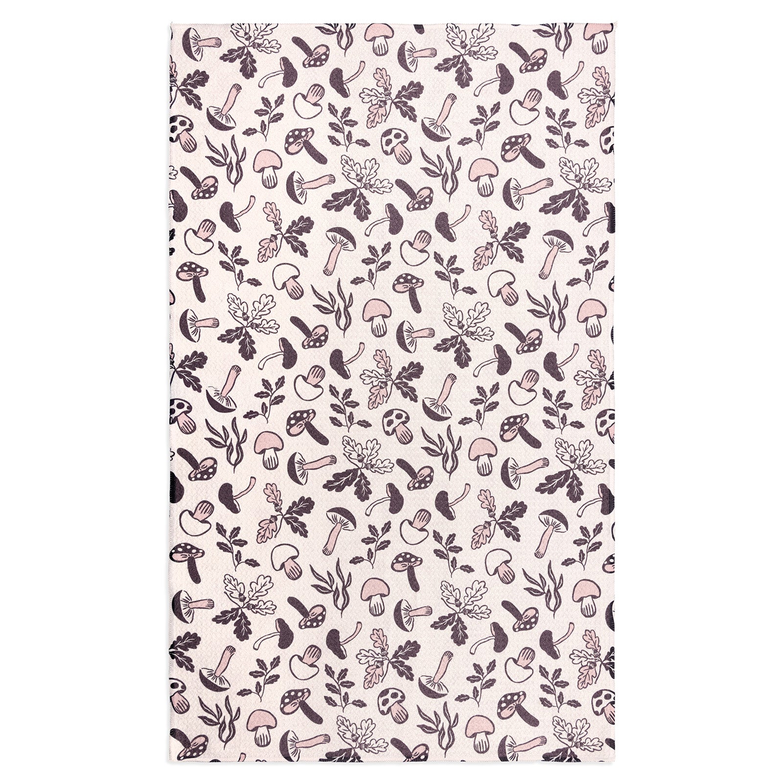 MÜkitchen VIBE Premium Quick Dry Dual Sided Recycled Towel, Harvest Mushrooms, 18" x 30"