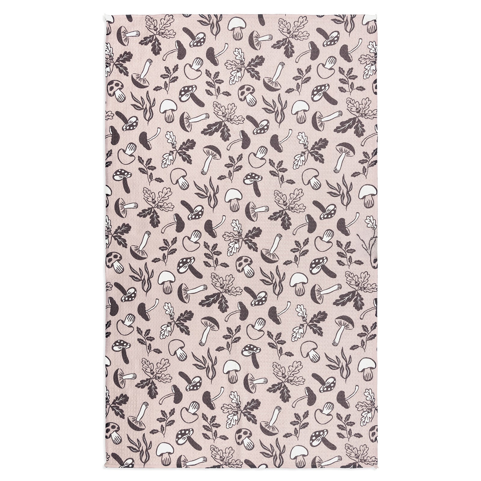 MÜkitchen VIBE Premium Quick Dry Dual Sided Recycled Towel, Harvest Mushrooms, 18" x 30"