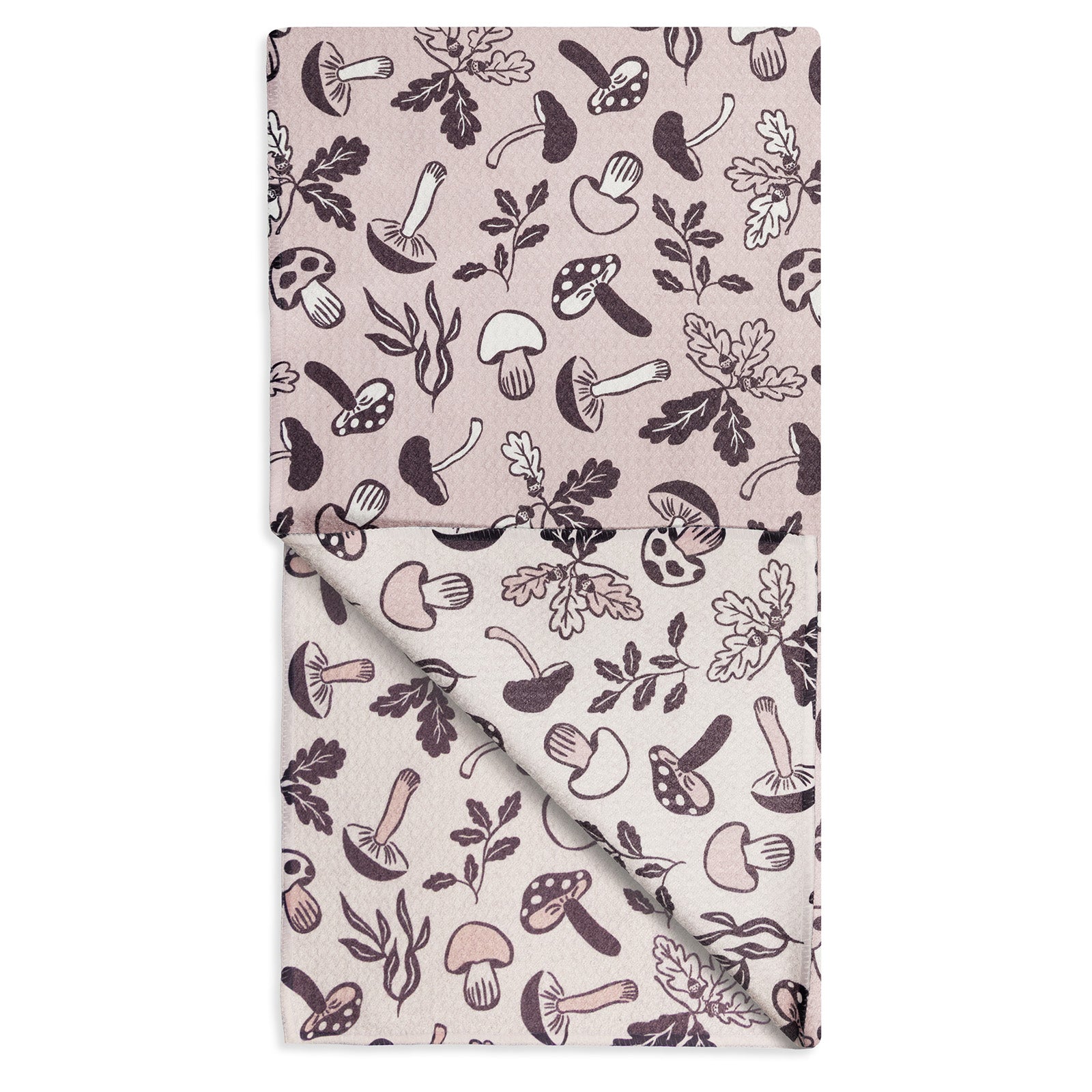 MÜkitchen VIBE Premium Quick Dry Dual Sided Recycled Towel, Harvest Mushrooms, 18" x 30"