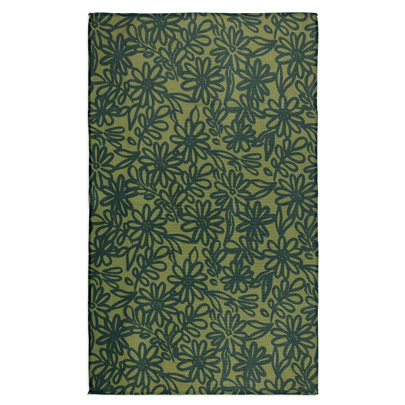 MÜkitchen VIBE Premium Quick Dry Dual Sided Recycled Towel, Graphic Floral, 18" x 30"