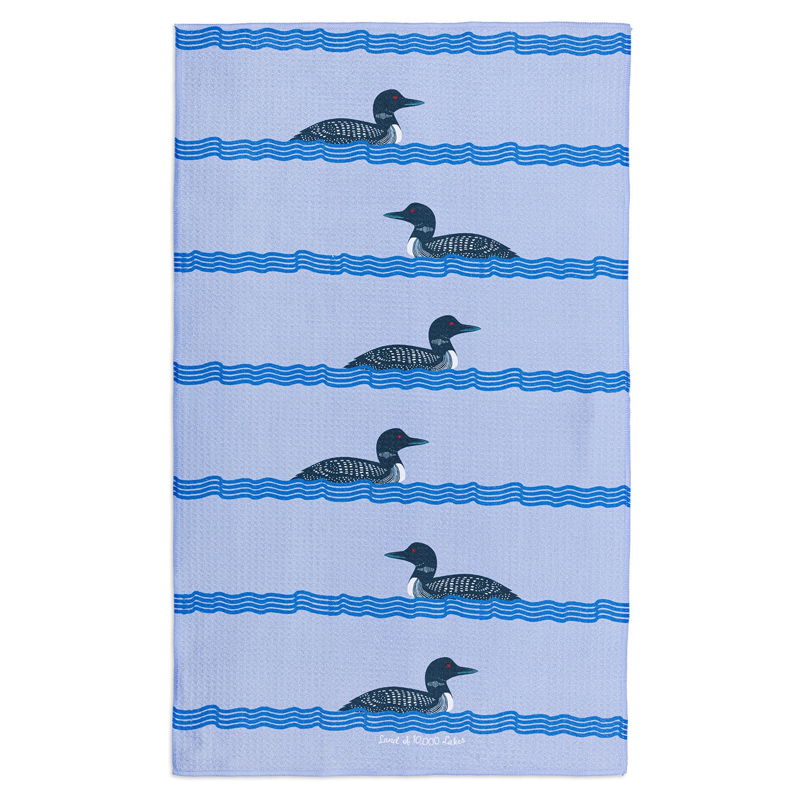 MÜkitchen VIBE Premium Quick Dry Dual Sided Recycled Towel, MN Loon, 18" x 30"