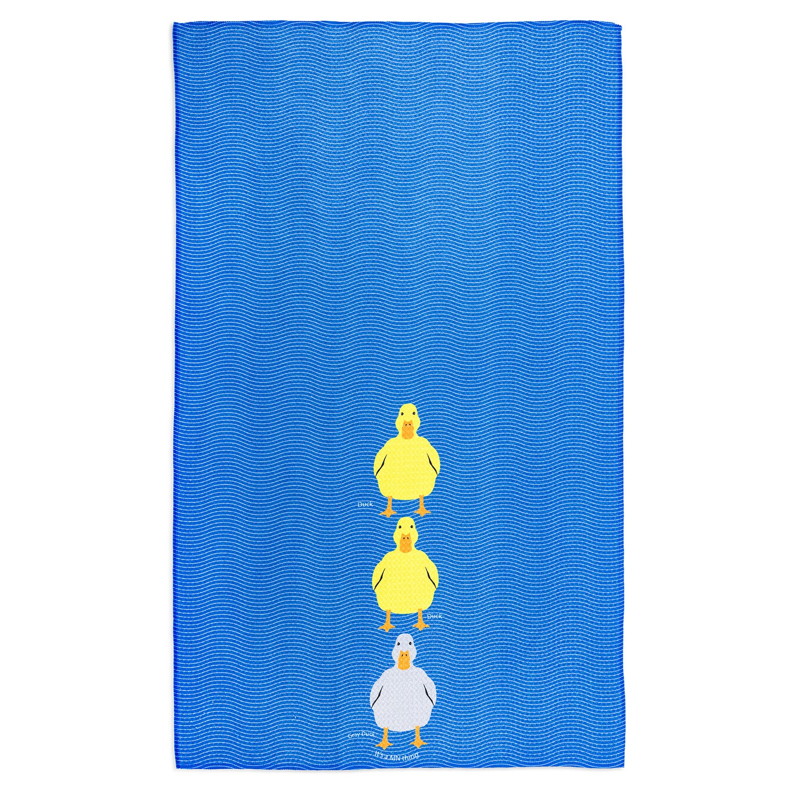 MÜkitchen VIBE Premium Quick Dry Dual Sided Recycled Towel, MN Grey Duck, 18" x 30"