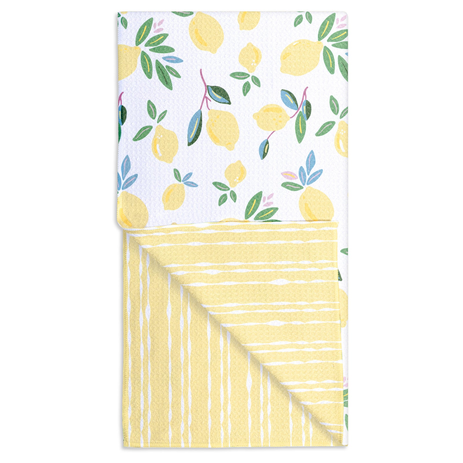 MÜkitchen VIBE Premium Quick Dry Dual Sided Recycled Towel, Lemon Zest, 18" x 30"