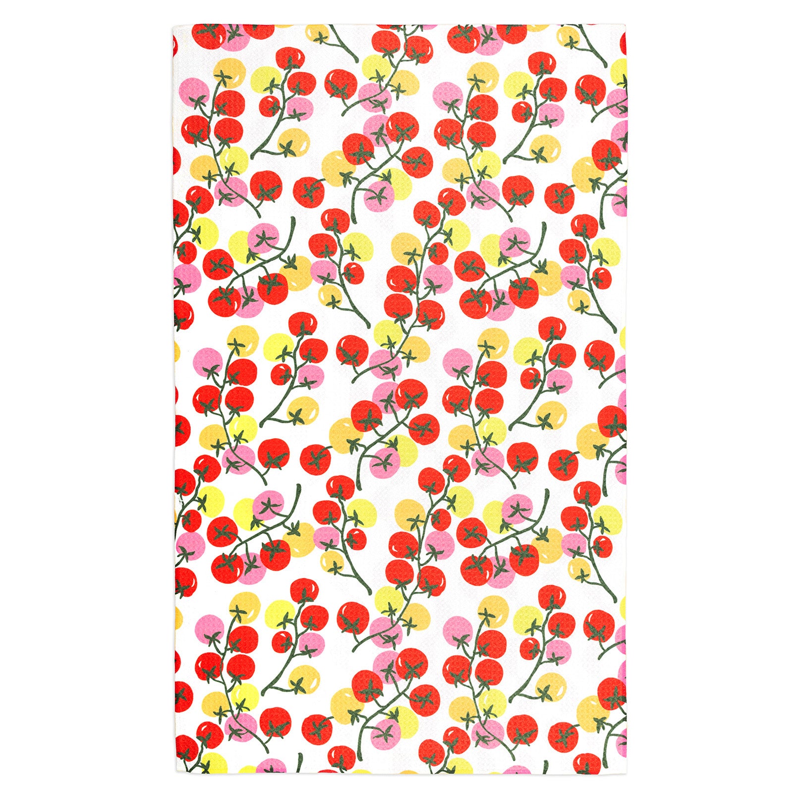 MÜkitchen VIBE Premium Quick Dry Dual Sided Recycled Towel, Cherry Tomatoes, 18" x 30"