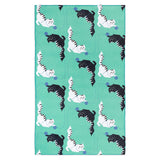 MÜkitchen VIBE Premium Quick Dry Dual Sided Recycled Towel, Meow Mischief, 18" x 30"