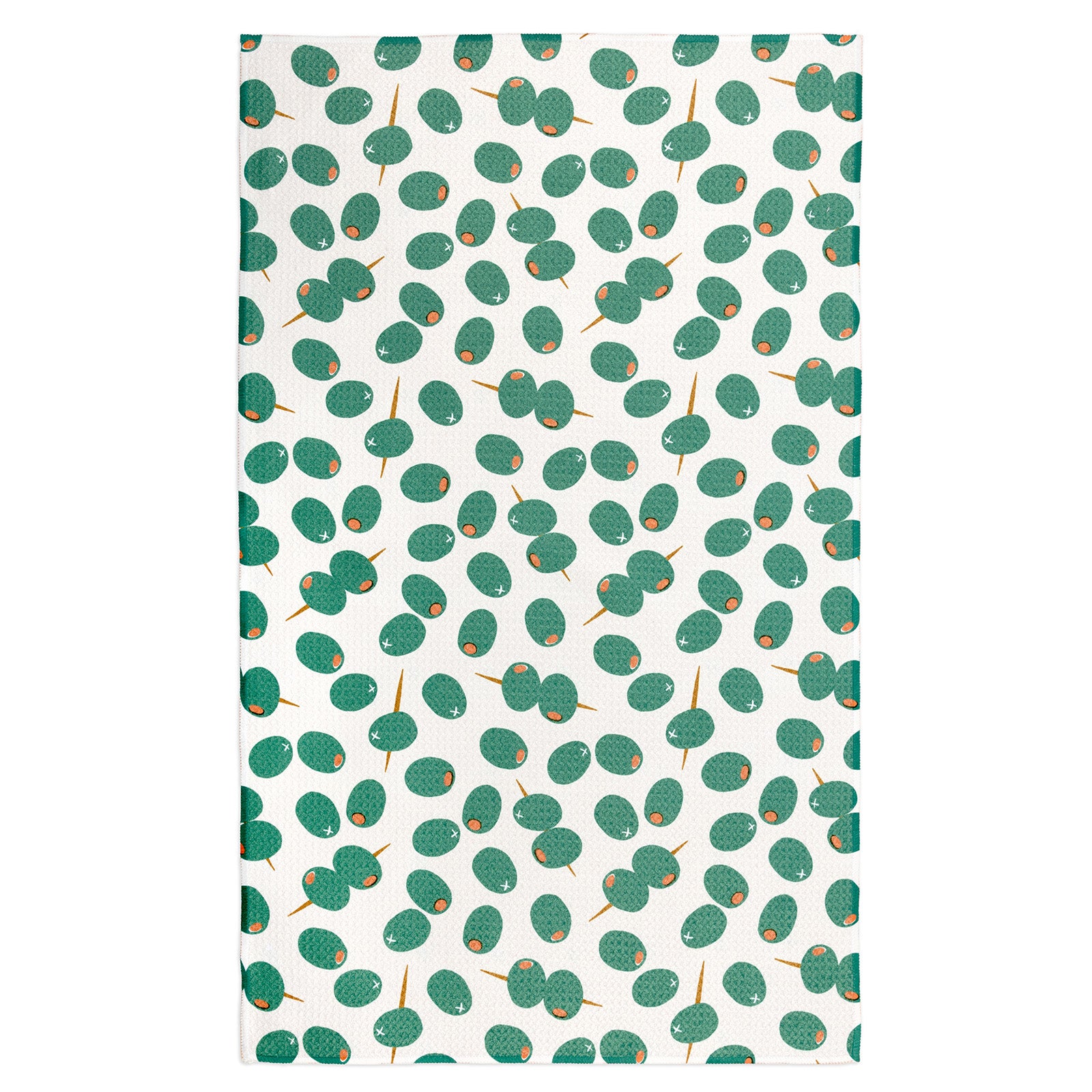 MÜkitchen VIBE Premium Quick Dry Dual Sided Recycled Towel, Olive Twist, 18" x 30"