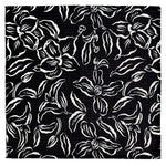 MÜkitchen VIBE Premium Quick Dry Dual Sided Recycled Dish Cloth Set of 2, Black Floral, 10" x 10"