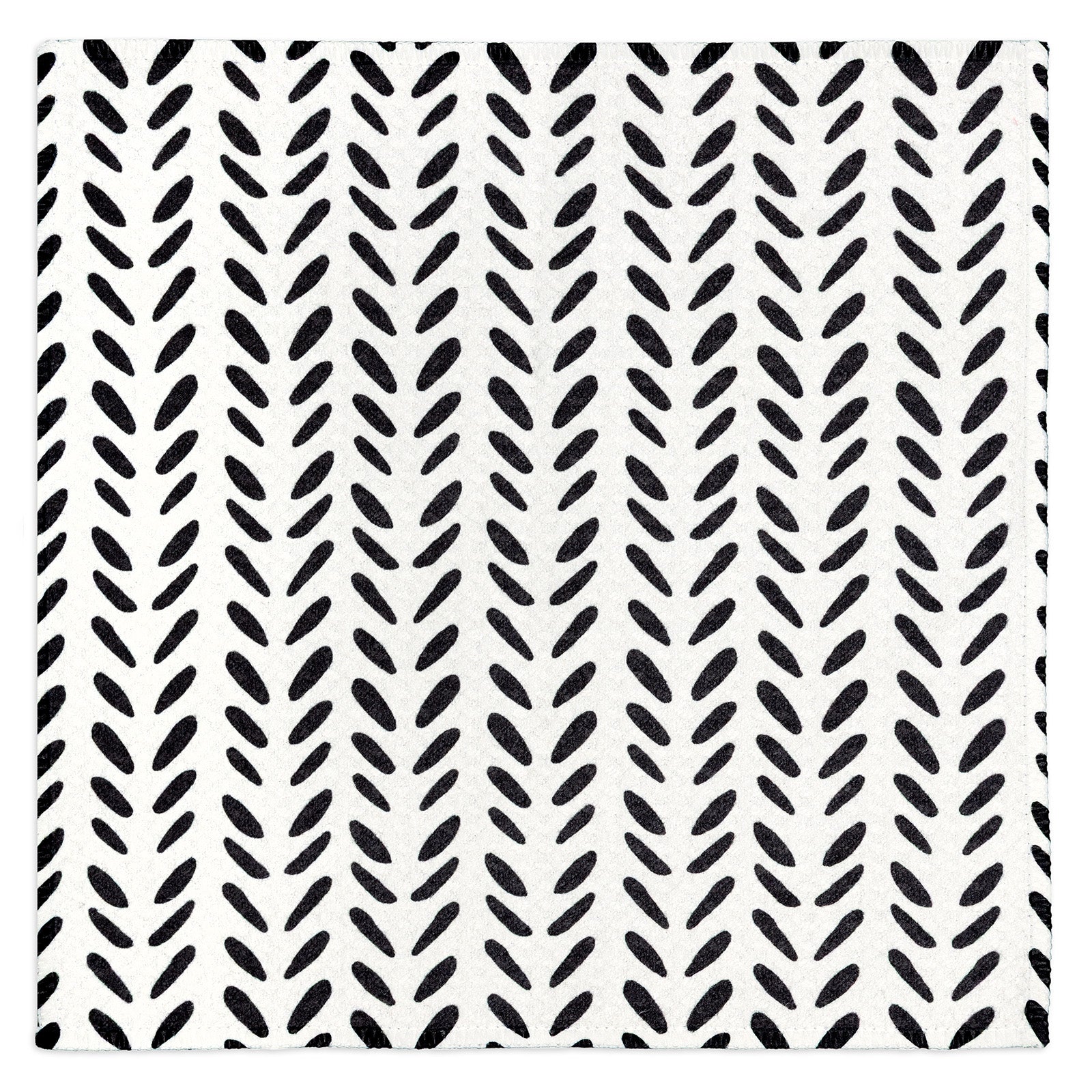 MÜkitchen VIBE Premium Quick Dry Dual Sided Recycled Dish Cloth Set of 2, Black Floral, 10" x 10"