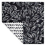 MÜkitchen VIBE Premium Quick Dry Dual Sided Recycled Dish Cloth Set of 2, Black Floral, 10" x 10"