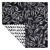 MÜkitchen VIBE Premium Quick Dry Dual Sided Recycled Dish Cloth Set of 2, Black Floral, 10" x 10"