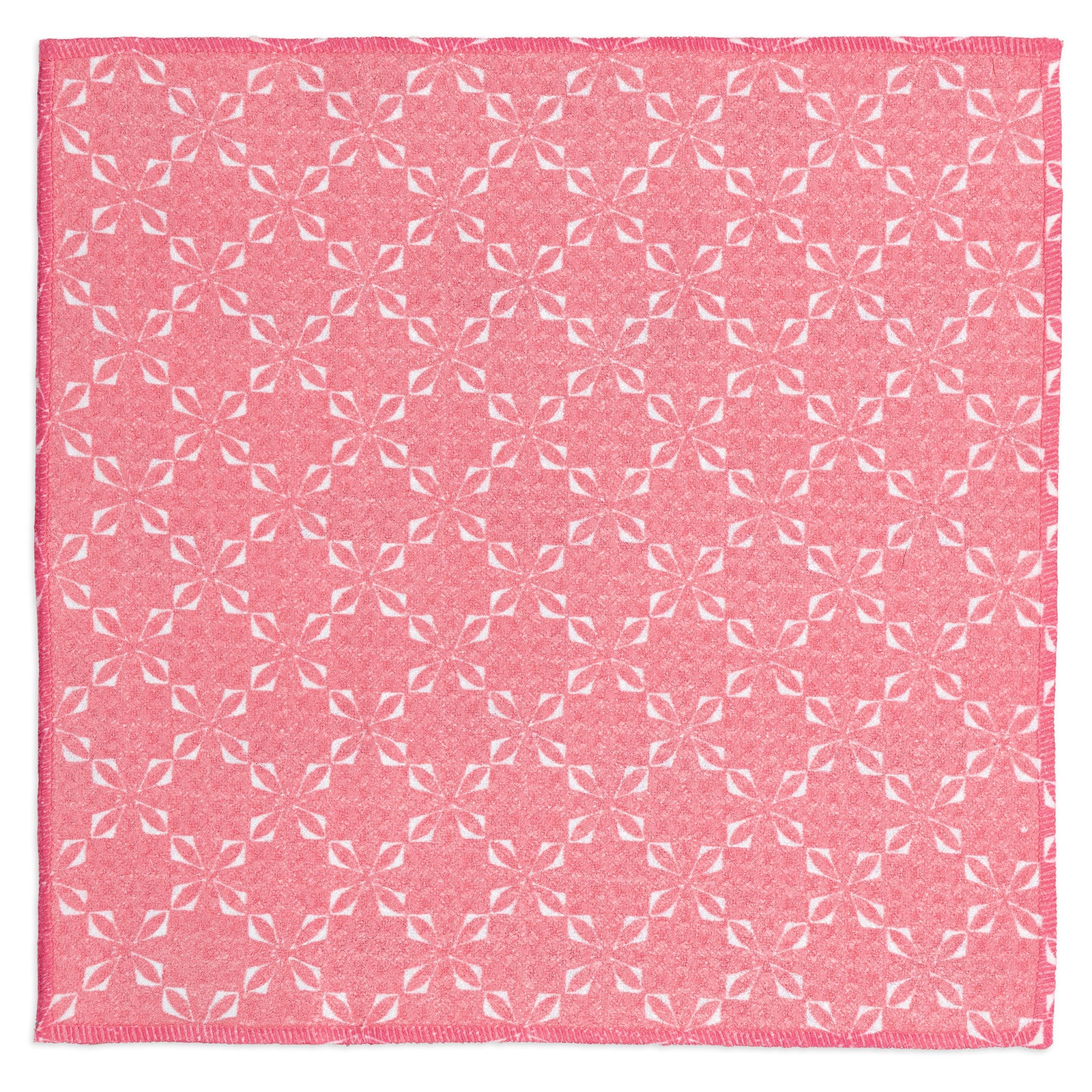 MÜkitchen VIBE Premium Quick Dry Dual Sided Recycled Dish Cloth Set of 2, Flamingo Coast, 10" x 10"