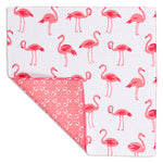 MÜkitchen VIBE Premium Quick Dry Dual Sided Recycled Dish Cloth Set of 2, Flamingo Coast, 10" x 10"