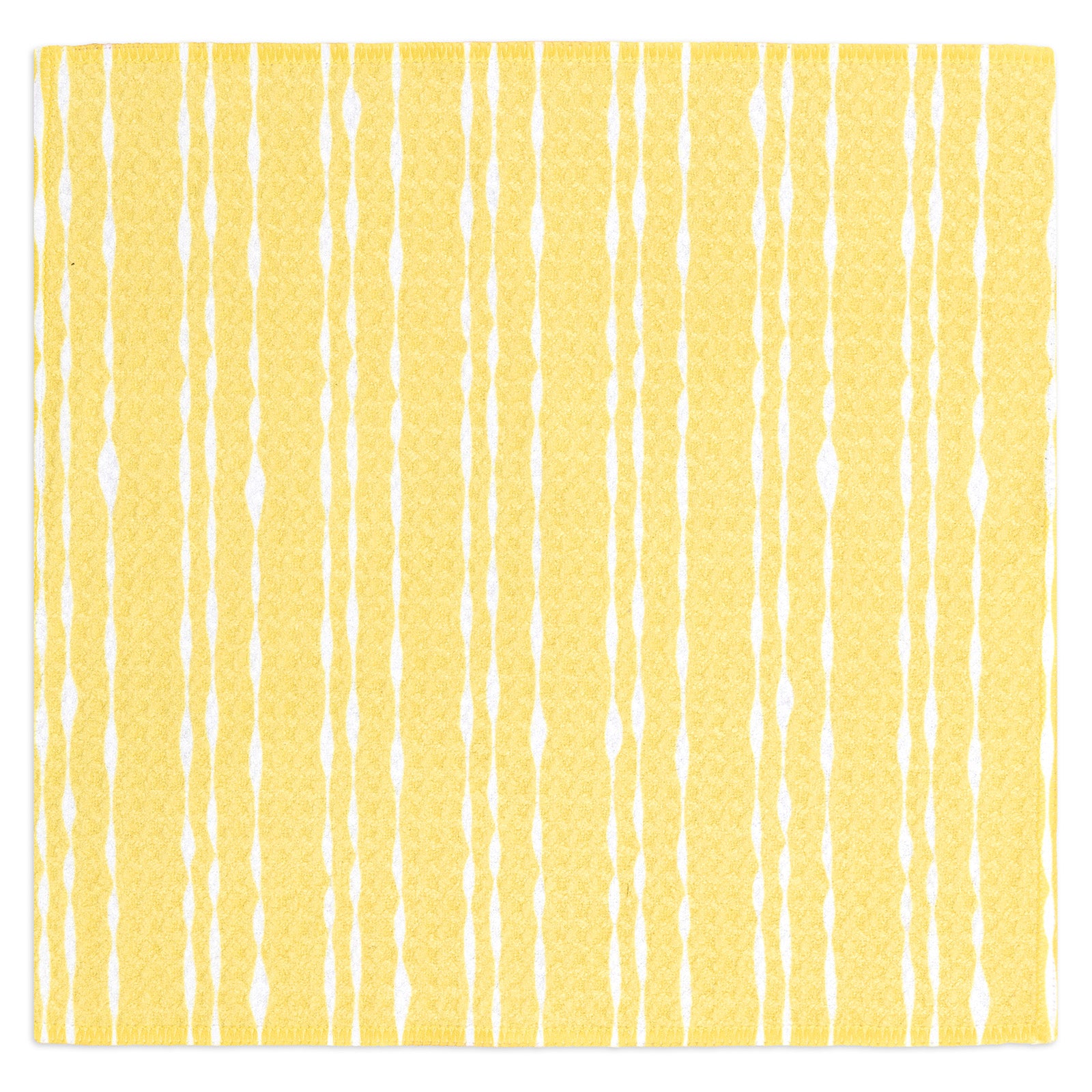MÜkitchen VIBE Premium Quick Dry Dual Sided Recycled Dish Cloth Set of 2, Lemon Zest, 10" x 10"