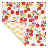 MÜkitchen VIBE Premium Quick Dry Dual Sided Recycled Dish Cloth Set of 2, Cherry Tomatoes, 10" x 10"
