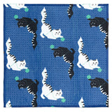 MÜkitchen VIBE Premium Quick Dry Dual Sided Recycled Dish Cloth Set of 2, Meow Mischief, 10" x 10"