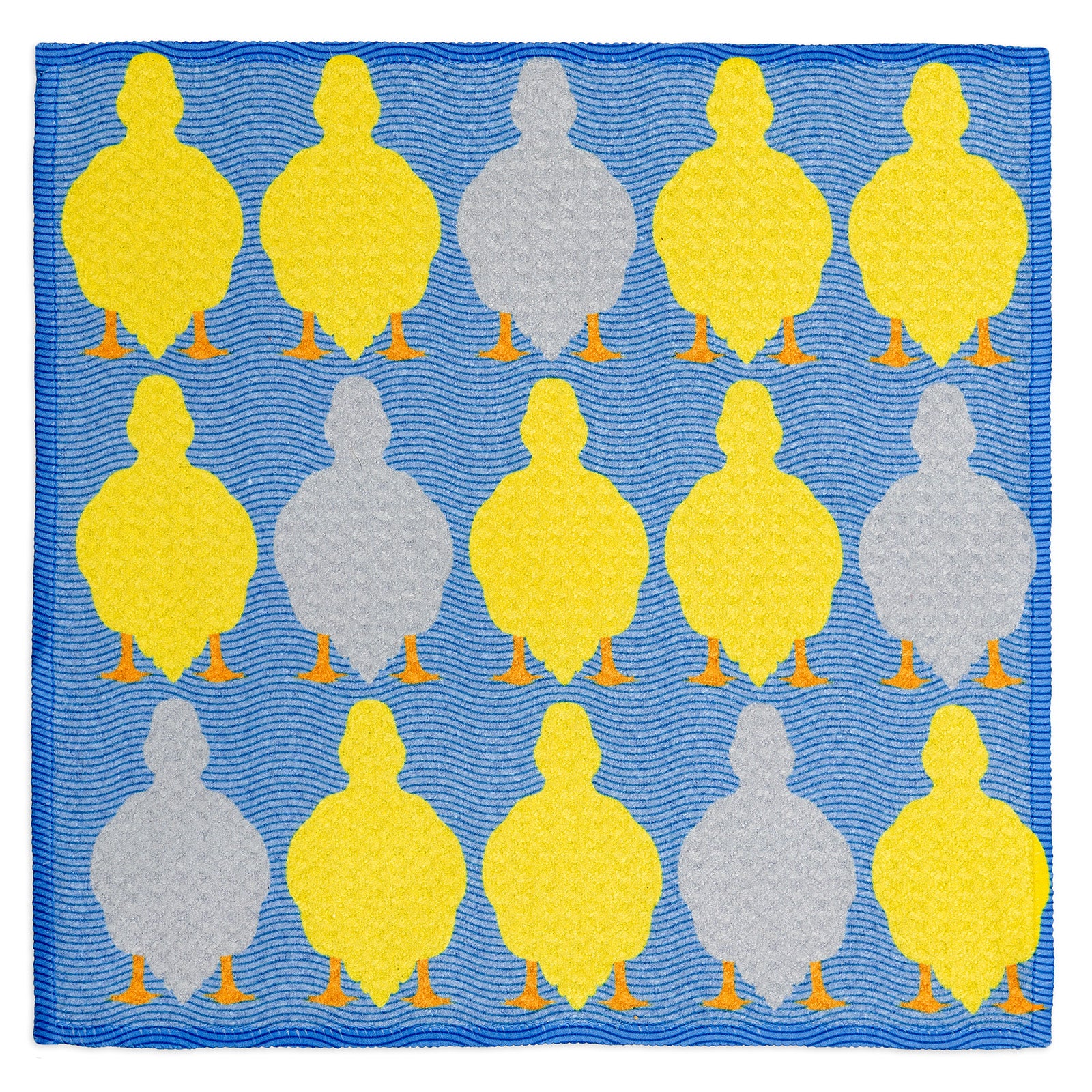 MÜkitchen VIBE Premium Quick Dry Dual Sided Recycled Dish Cloth Set of 2, MN Gray Duck, 10" x 10"