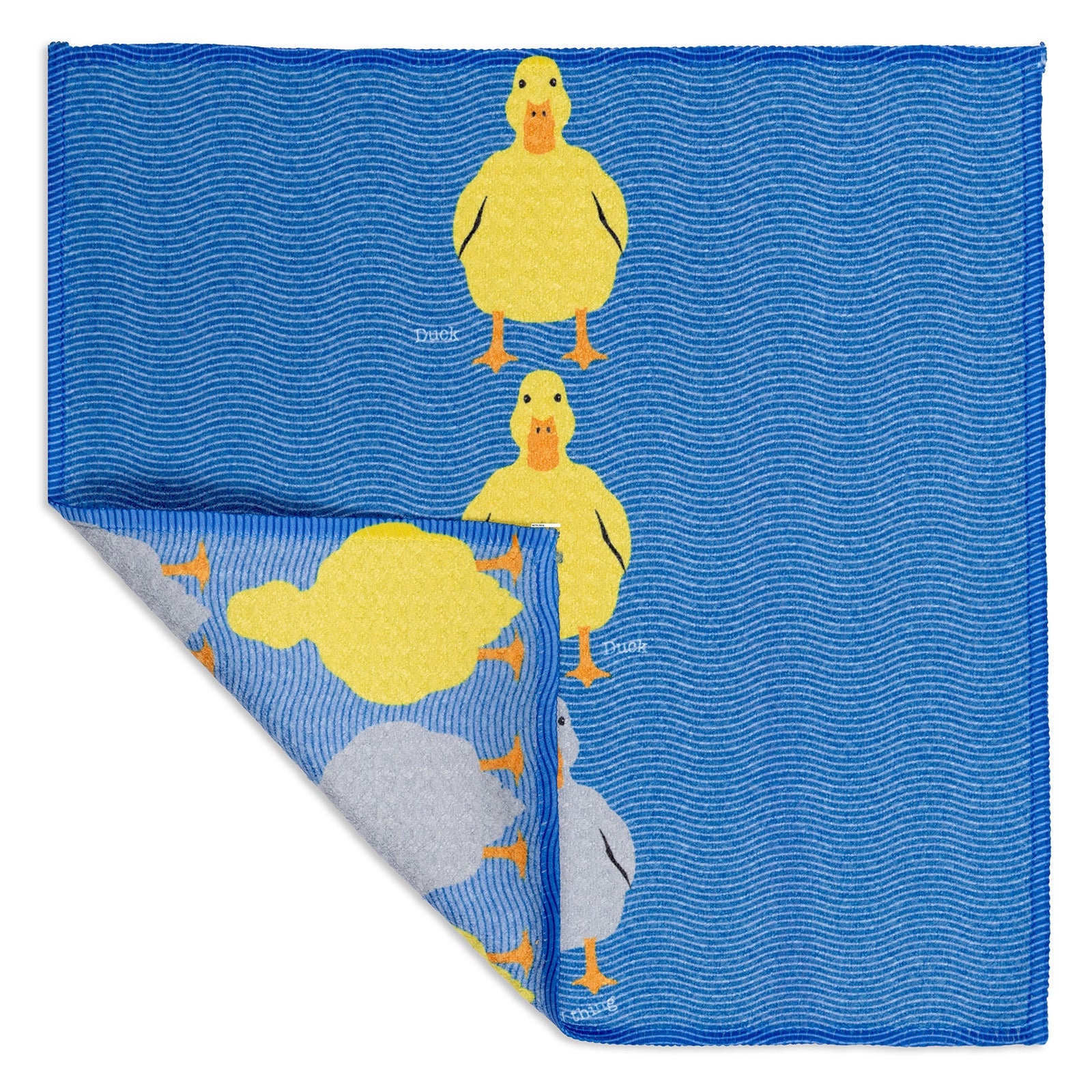MÜkitchen VIBE Premium Quick Dry Dual Sided Recycled Dish Cloth Set of 2, MN Gray Duck, 10" x 10"