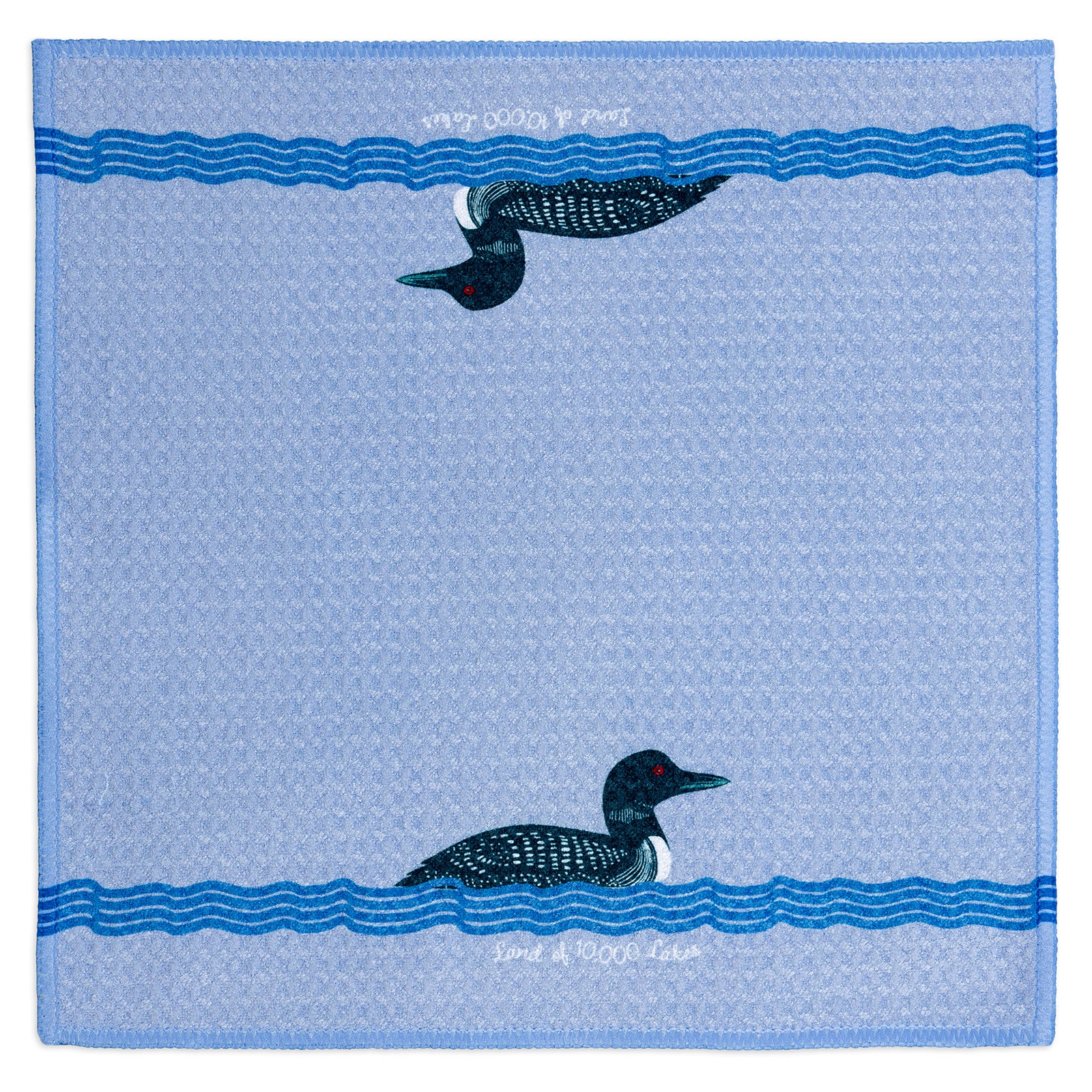 MÜkitchen VIBE Premium Quick Dry Dual Sided Recycled Dish Cloth Set of 2, MN Loon, 10" x 10"