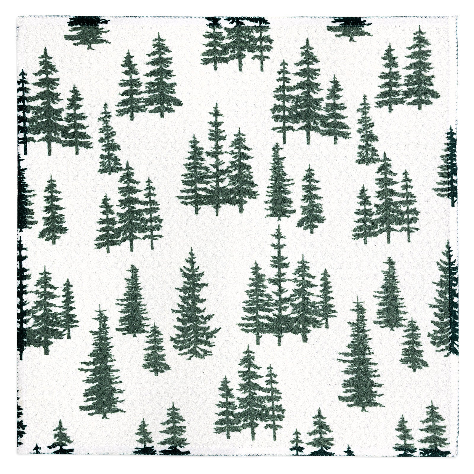 MÜkitchen VIBE Premium Quick Dry Dual Sided Recycled Dish Cloth Set of 2, Pine Forest, 10" x 10"