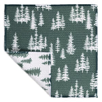 MÜkitchen VIBE Premium Quick Dry Dual Sided Recycled Dish Cloth Set of 2, Pine Forest, 10" x 10"