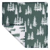 MÜkitchen VIBE Premium Quick Dry Dual Sided Recycled Dish Cloth Set of 2, Pine Forest, 10" x 10"