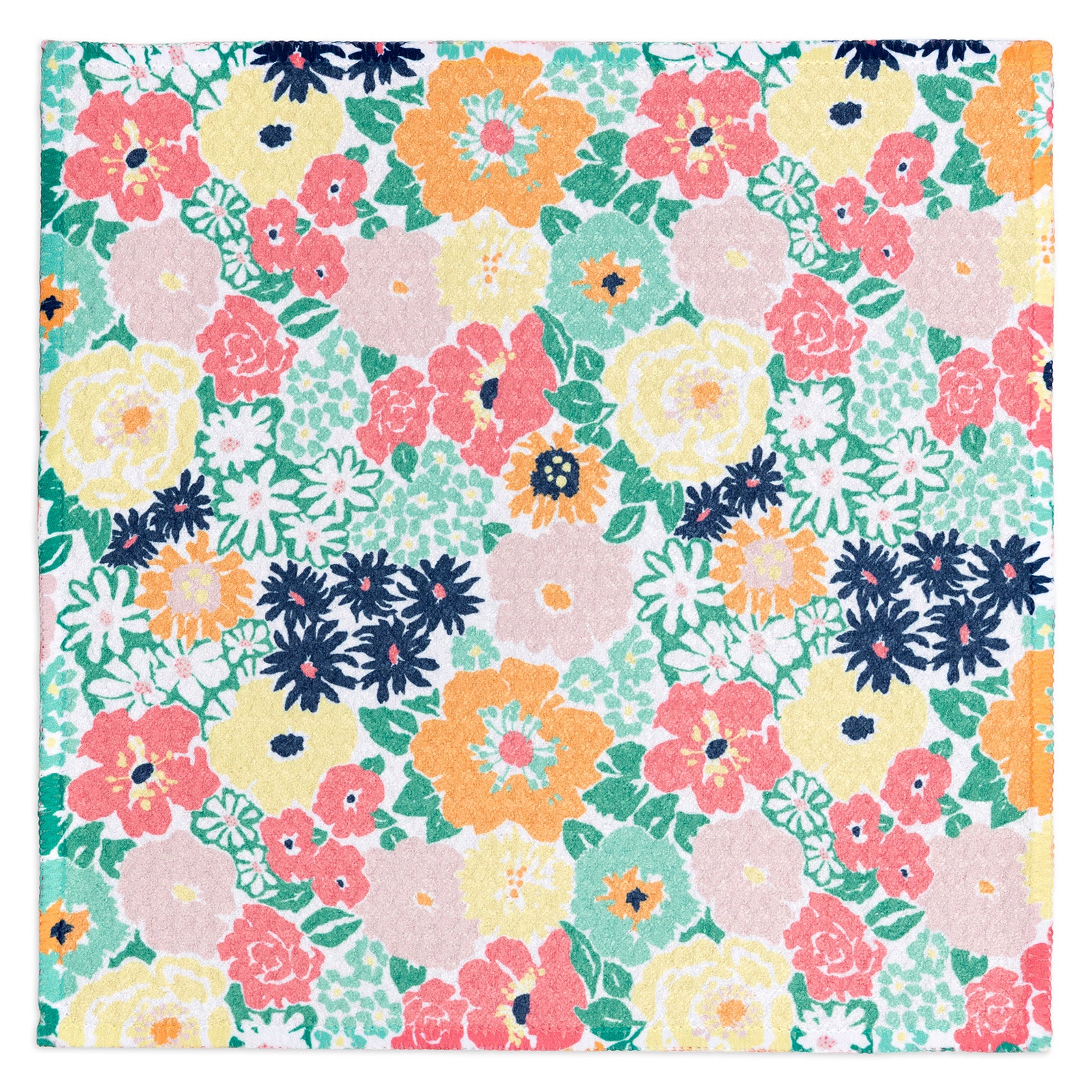 MÜkitchen VIBE Premium Quick Dry Dual Sided Recycled Dish Cloth Set of 2, Clubhouse Floral, 10" x 10"