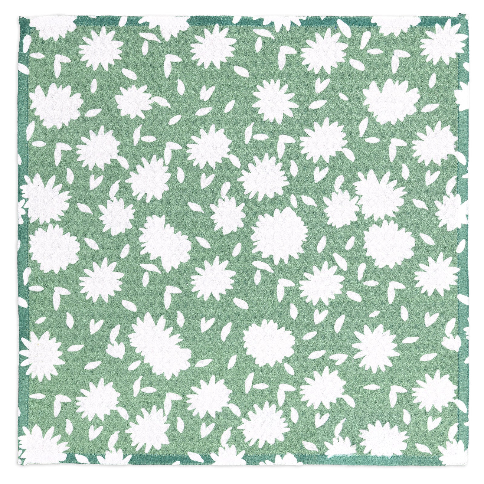 MÜkitchen VIBE Premium Quick Dry Dual Sided Recycled Dish Cloth Set of 2, Aster Green, 10" x 10"