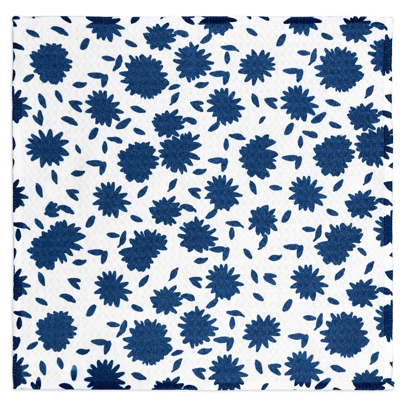 MÜkitchen VIBE Premium Quick Dry Dual Sided Recycled Dish Cloth Set of 2, Aster Blue, 10" x 10"