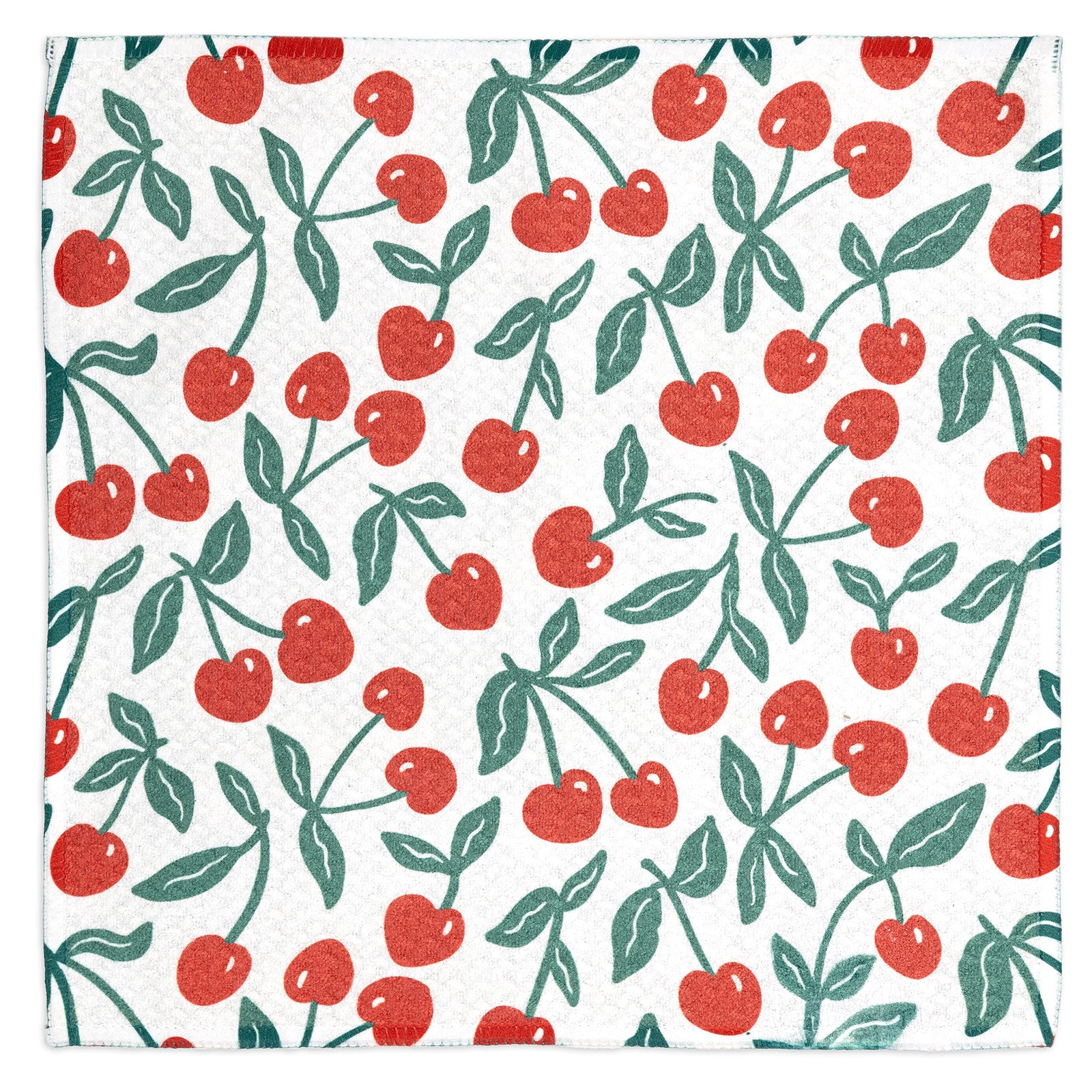 MÜkitchen VIBE Premium Quick Dry Dual Sided Recycled Dish Cloth Set of 2, Cherry Pit, 10" x 10"