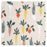 MÜkitchen VIBE Premium Quick Dry Dual Sided Recycled Dish Cloth Set of 2, Root Veggies, 10" x 10"