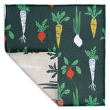 MÜkitchen VIBE Premium Quick Dry Dual Sided Recycled Dish Cloth Set of 2, Root Veggies, 10" x 10"
