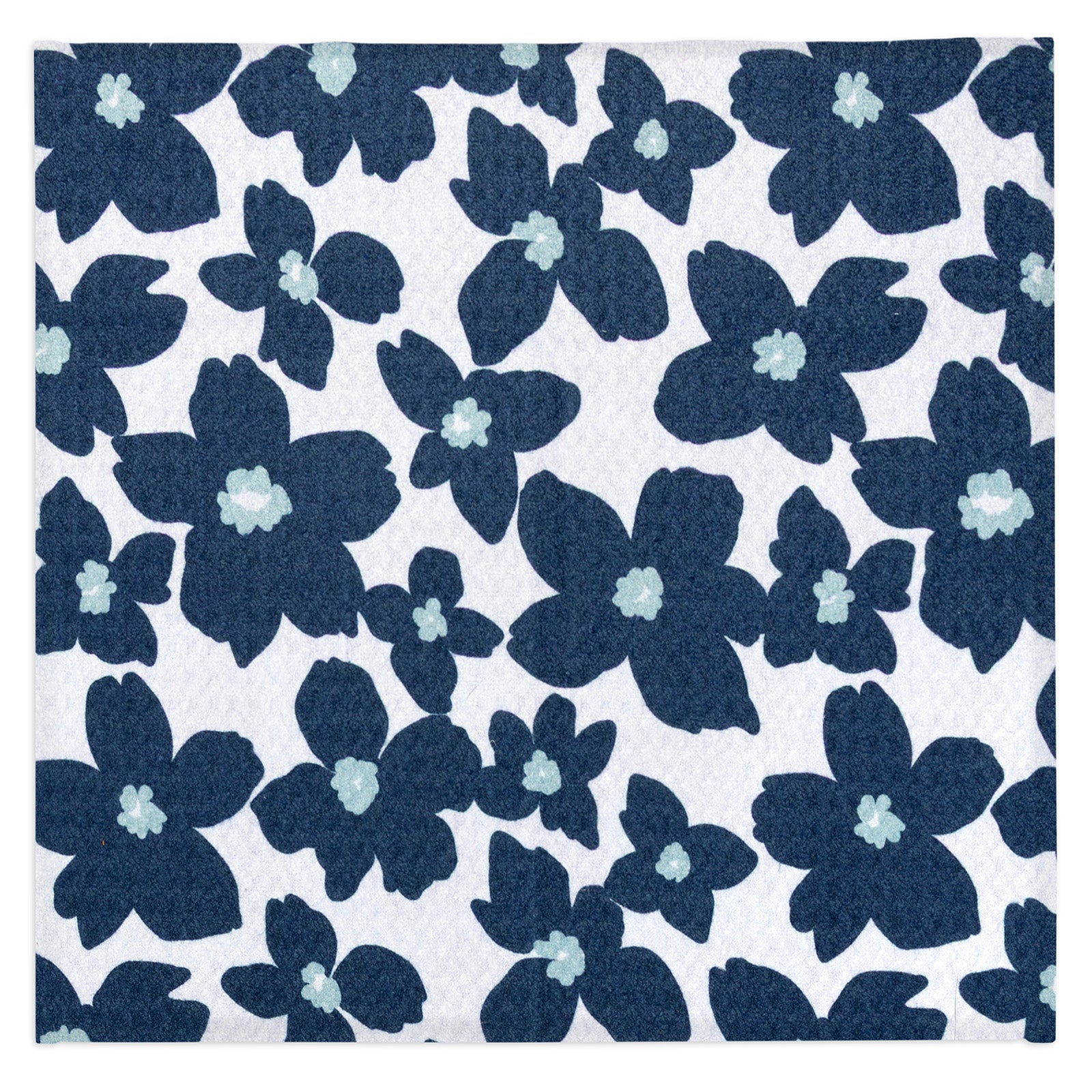 MÜkitchen VIBE Premium Quick Dry Dual Sided Recycled Dish Cloth Set of 2, Periwinkle Floral, 10" x 10"