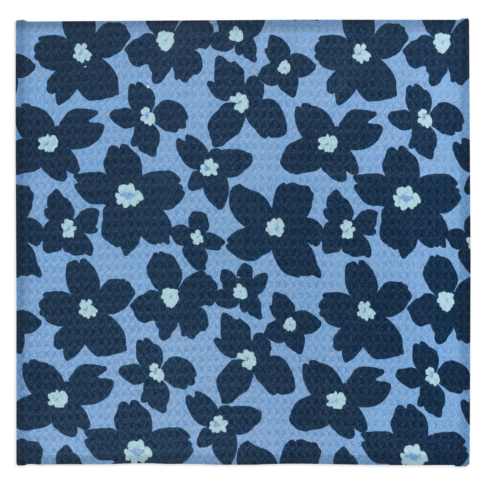 MÜkitchen VIBE Premium Quick Dry Dual Sided Recycled Dish Cloth Set of 2, Periwinkle Floral, 10" x 10"