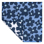 MÜkitchen VIBE Premium Quick Dry Dual Sided Recycled Dish Cloth Set of 2, Periwinkle Floral, 10" x 10"