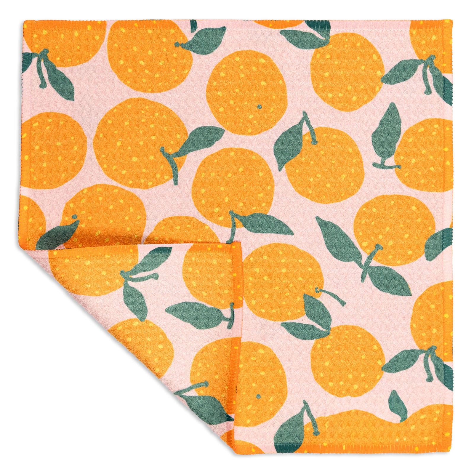 MÜkitchen VIBE Premium Quick Dry Dual Sided Recycled Dish Cloth Set of 2, Orchard, 10" x 10"