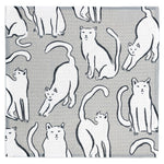 MÜkitchen VIBE Premium Quick Dry Dual Sided Recycled Dish Cloth Set of 2, Curious Cats, 10" x 10"