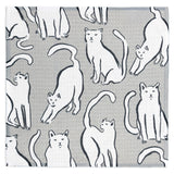 MÜkitchen VIBE Premium Quick Dry Dual Sided Recycled Dish Cloth Set of 2, Curious Cats, 10" x 10"