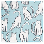 MÜkitchen VIBE Premium Quick Dry Dual Sided Recycled Dish Cloth Set of 2, Curious Cats, 10" x 10"