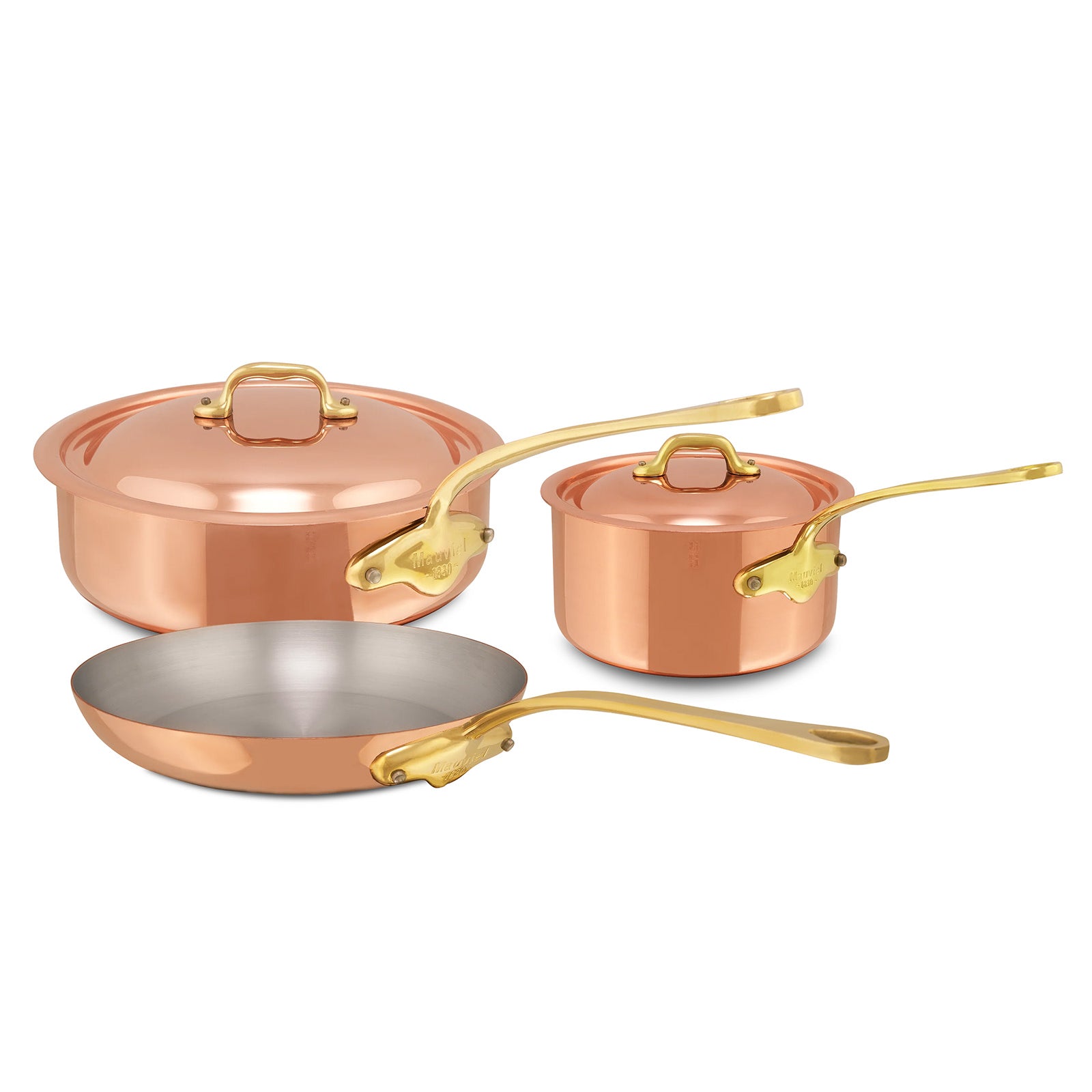Mauviel M'Heritage 150 B Copper & Stainless Steel Cookware Set, 5-Piece